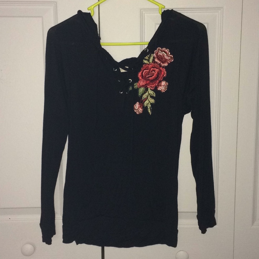Lightweight rose hoodie
